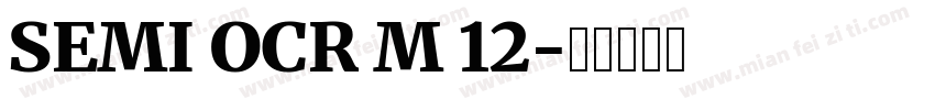 SEMI OCR M 12字体转换